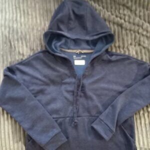 Under Armour Cropped Loose Hoodie S Navy Blue